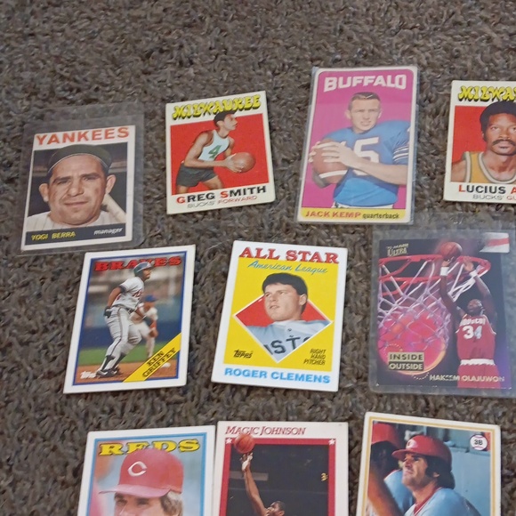 Vintage Baseballfootball n basketballball cards